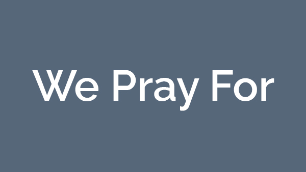 We Pray for the Family of The Rev. Henry N. Brandt